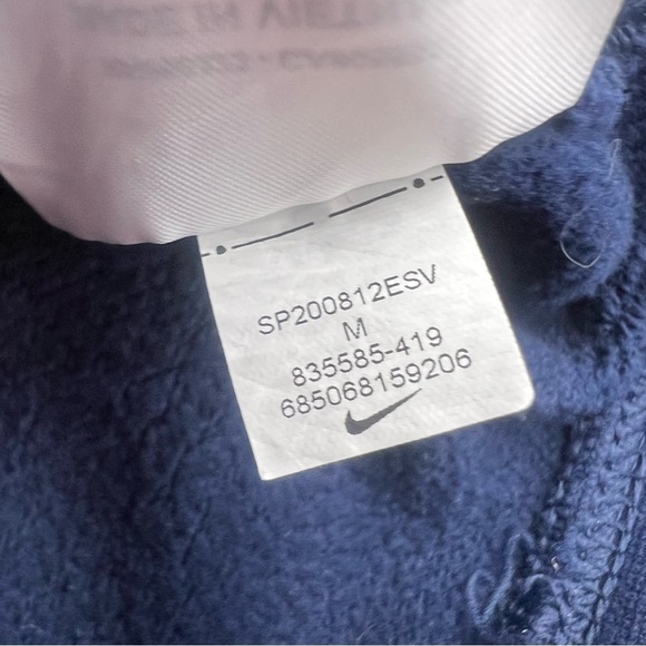 Nike Side Swoosh Hoodie Men’s M Navy Blue Sweatshirt Fleece Pullover **READ - Picture 4 of 7